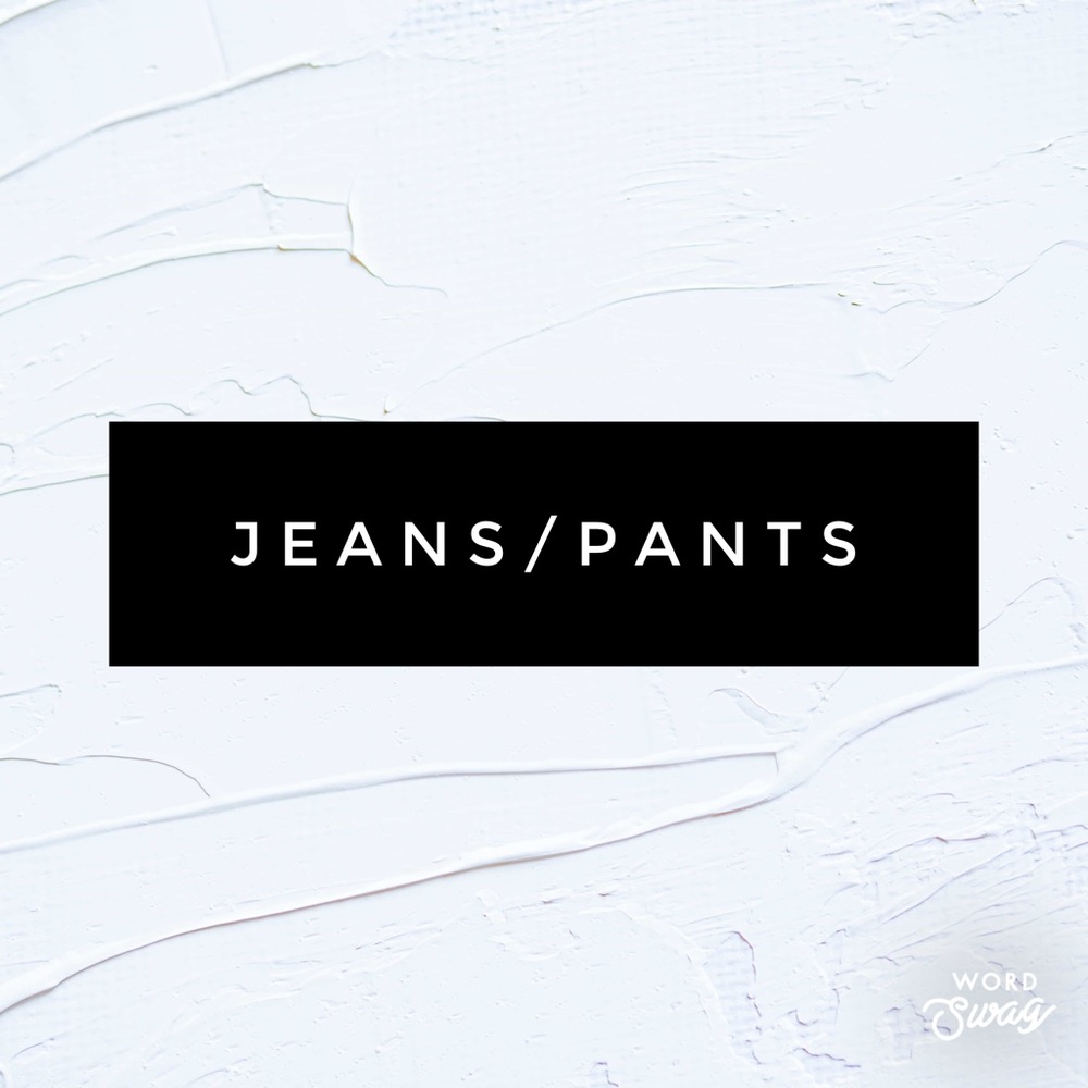 Jeans/pants/bottoms